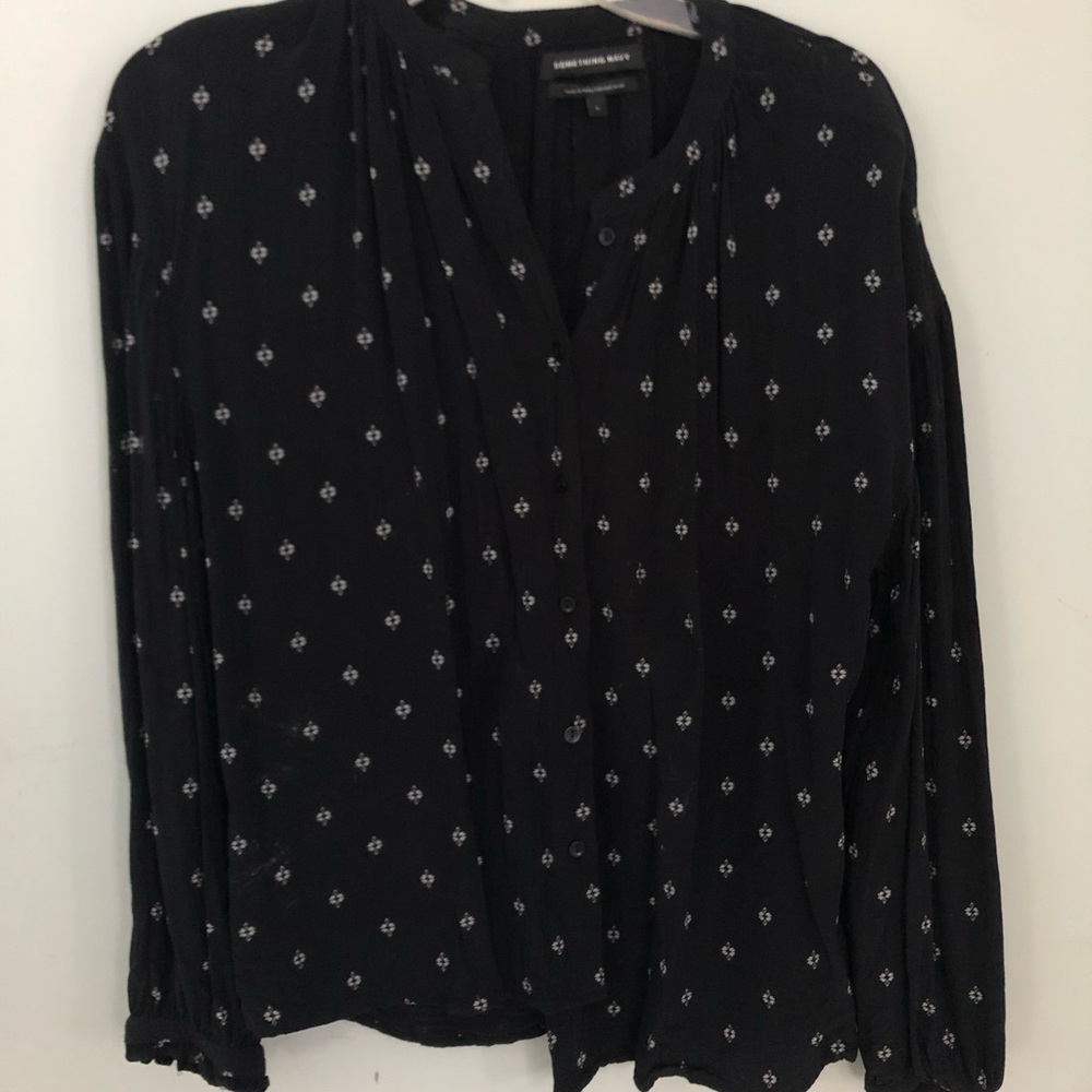 Something Navy printed blouse